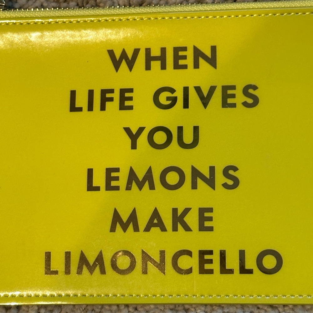 Kate Spade Yellow Fun Designer pouch! Super cute 🥰